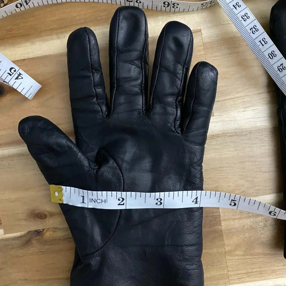 Black Leather Gloves